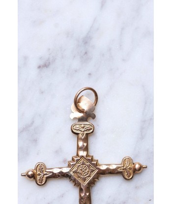 Croix Jeannette ancienne régionale en or rose 18Kt acheter